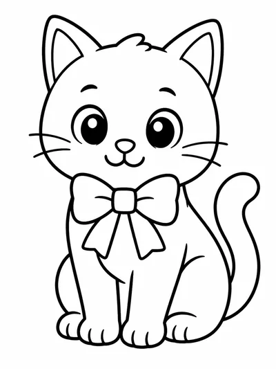 Кошка с бантиком