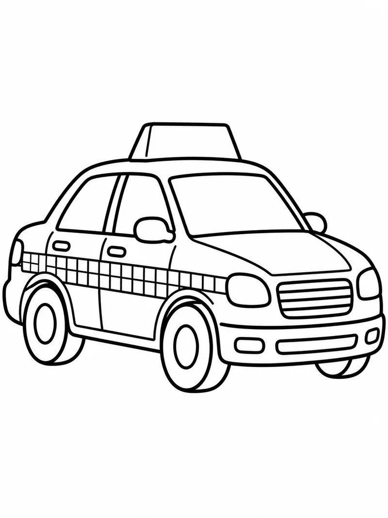 Раскраска Такси