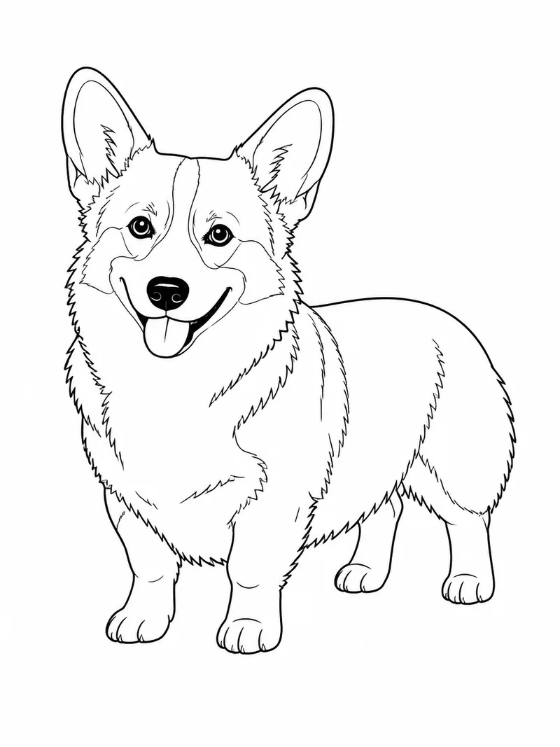 Раскраска Корги